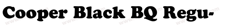 Cooper Black BQ Regu字体转换